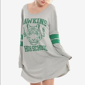 Stranger Things Long Dorm Sleep Shirt Hawkins 1983